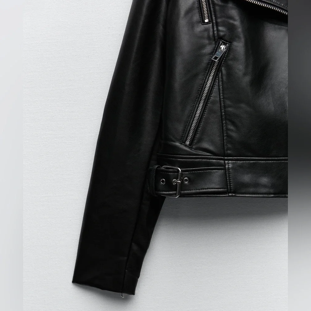 Zara Faux Leather Jacket NWT Size XS - Picture 6 of 14
